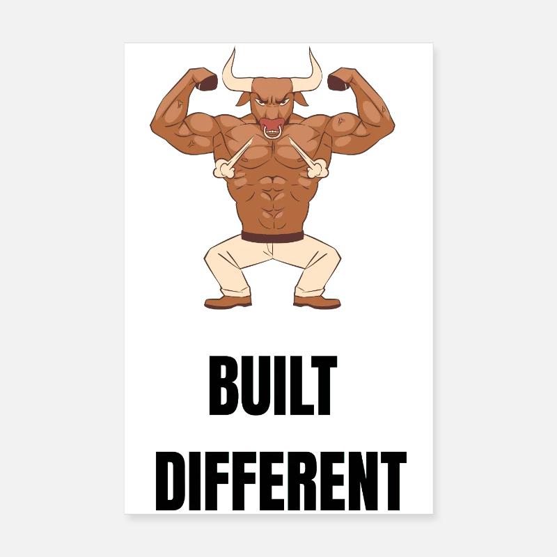 Built different  - Poster 20x30 cm - Weiß
