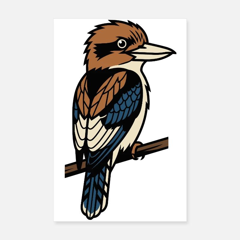 Oiseau kookaburra Poster 20 x 30 cm