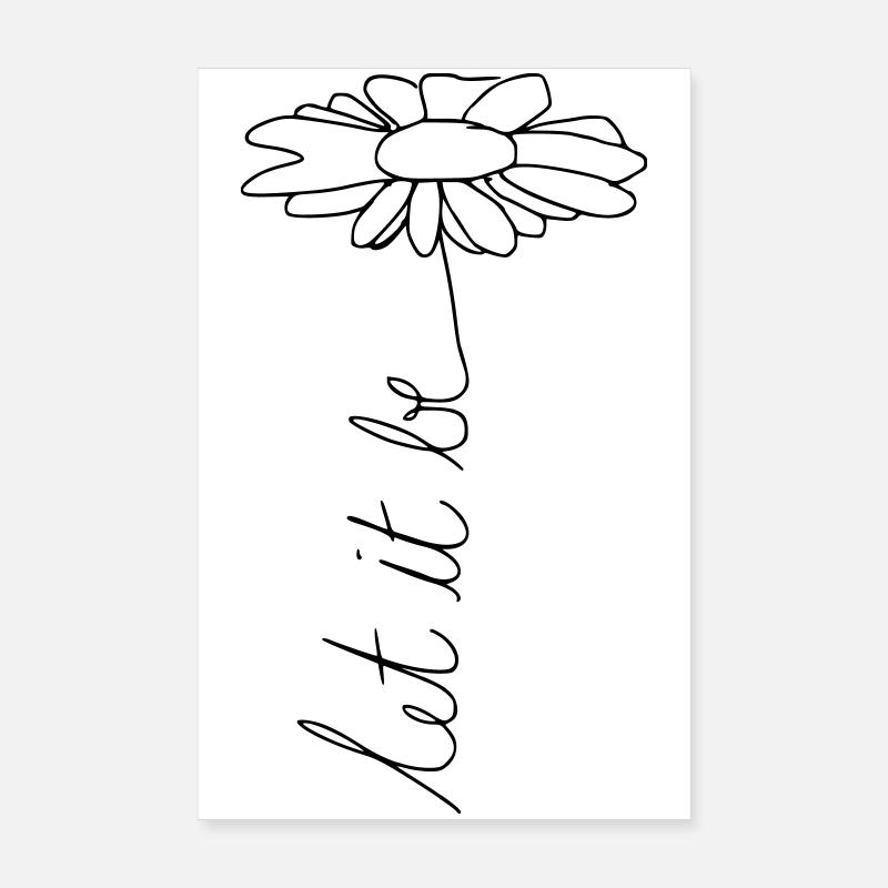 let it be. - Poster 8" x 12" (20x30 cm) - white