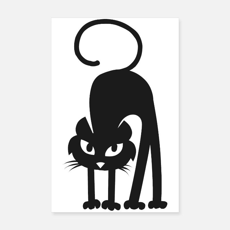 black cat Poster 8" x 12" (20x30 cm)