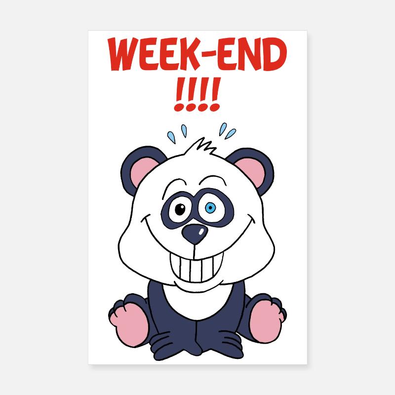 Panda am Wochenende Poster 20x30 cm