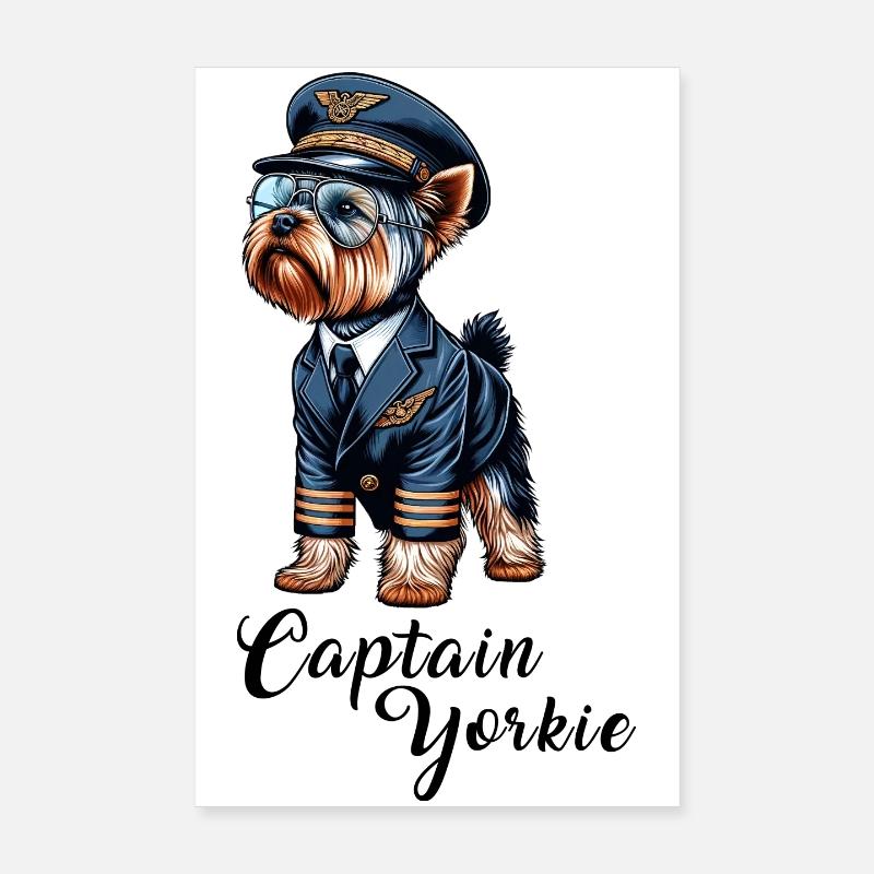 Yorkshire Terrier Pilot Poster 20x30 cm