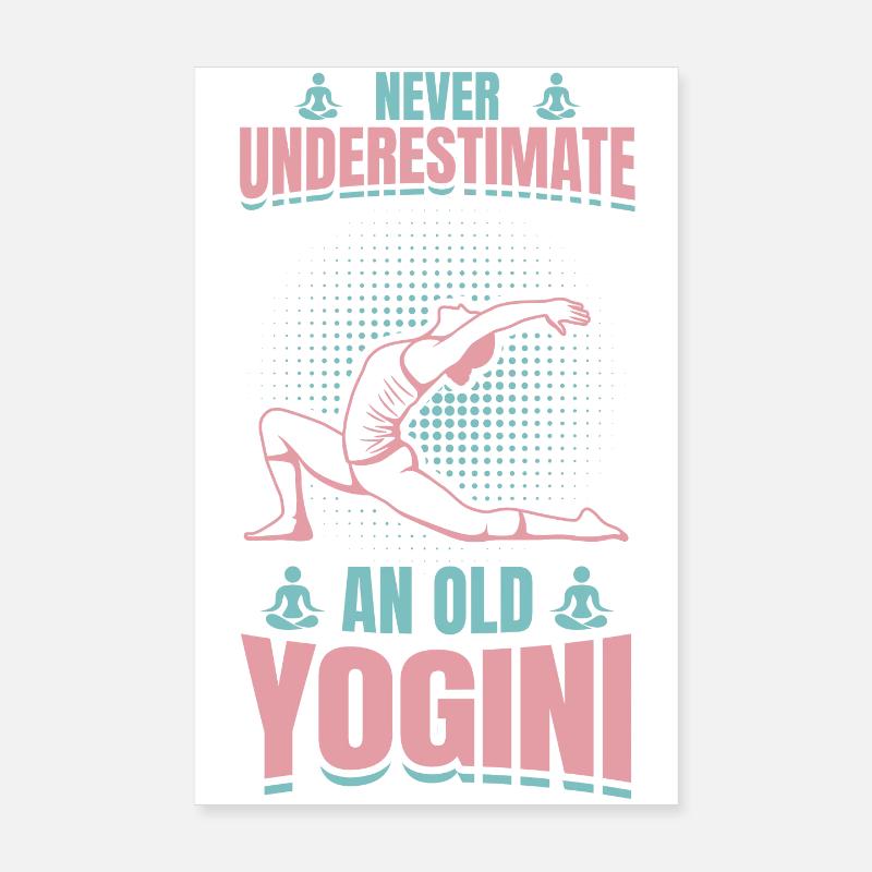 Yoga Großmutter Poster 20x30 cm