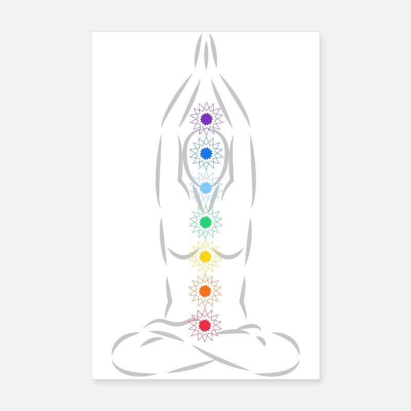Les 7 chakras Poster 20 x 30 cm