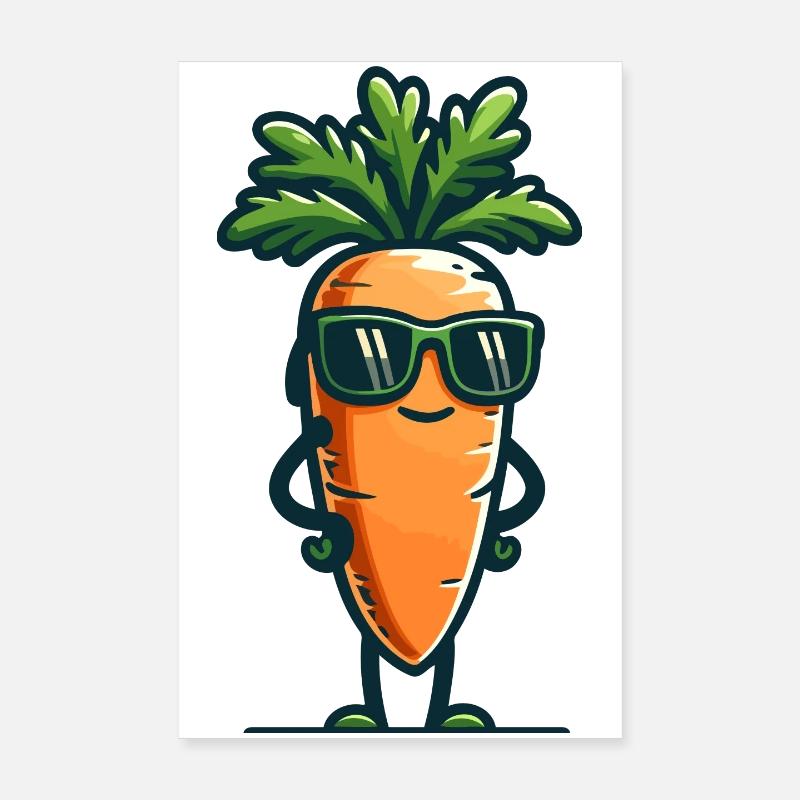 Carrot Couture: The Trendsetter Veggie Poster 8" x 12" (20x30 cm)