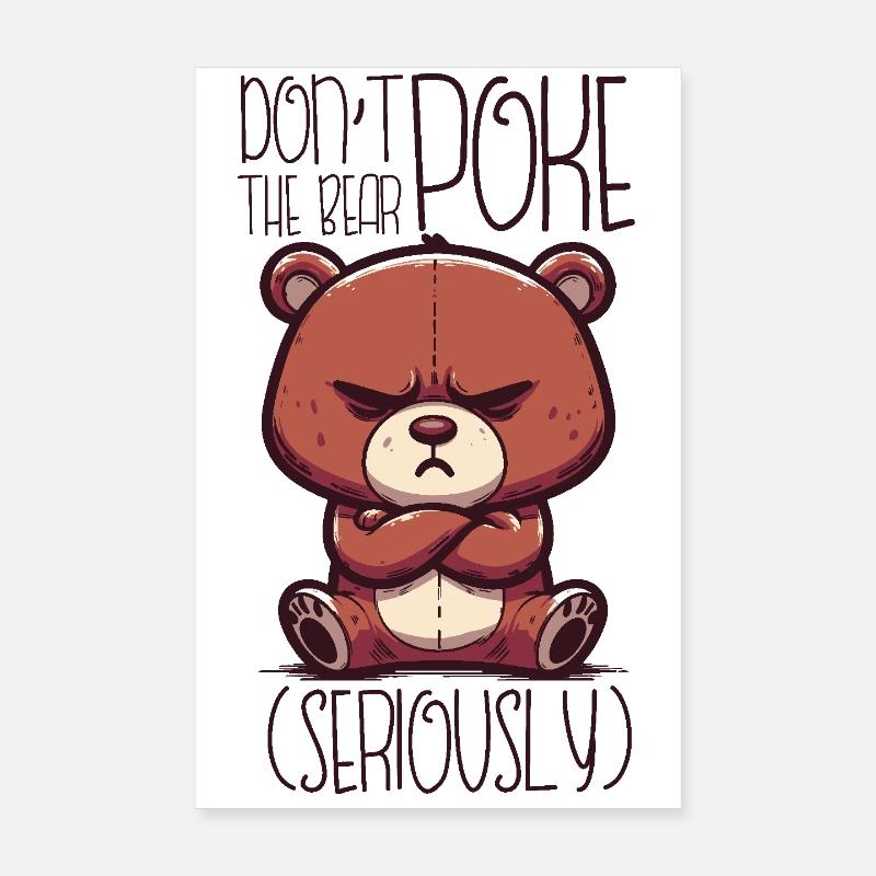 Teddy sérieux Poster 20 x 30 cm