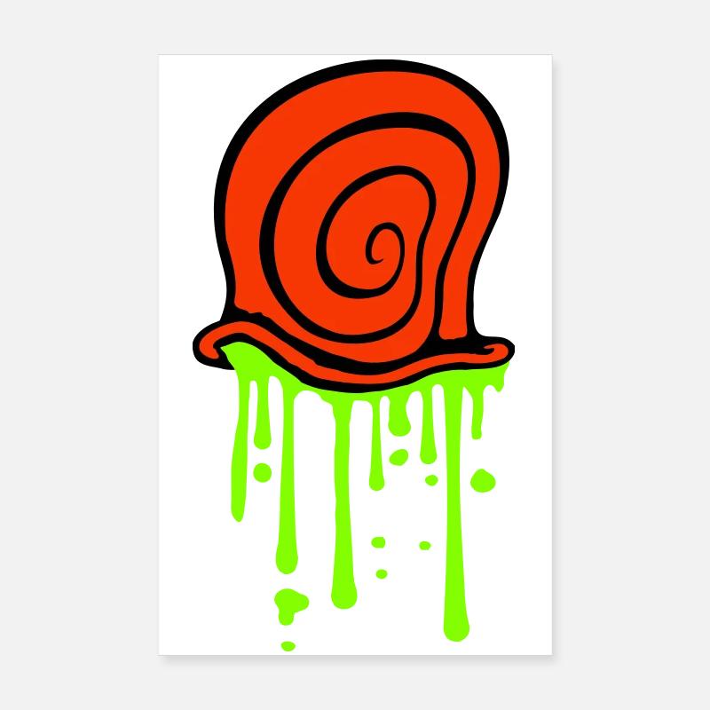 Snail shell, snail, slime, disgusting, slimy Poster 8" x 12" (20x30 cm)