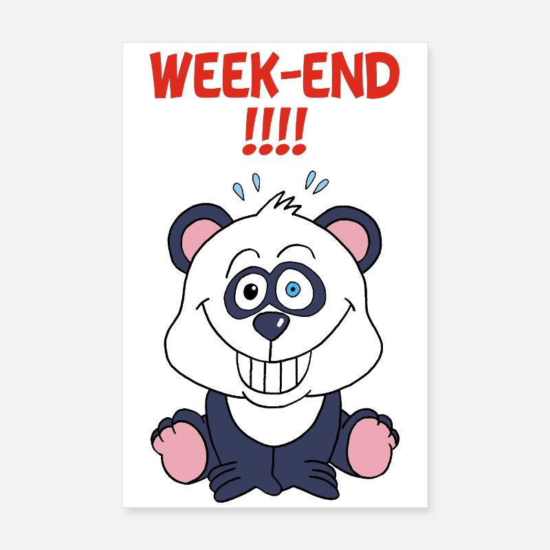 Panda en week-end Poster 20 x 30 cm