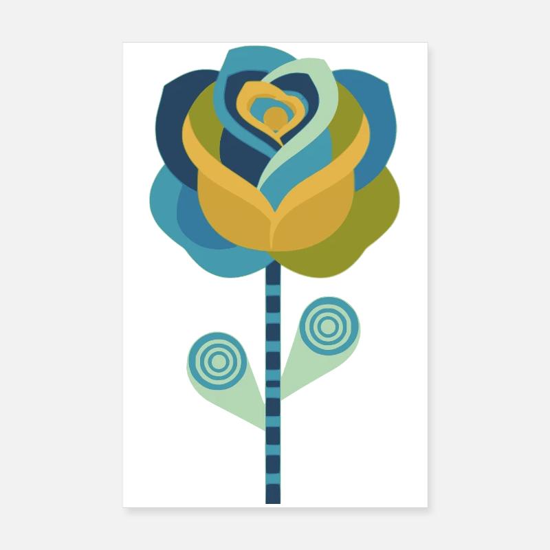 Graphique abstrait rose aux couleurs chaudes Poster 20 x 30 cm