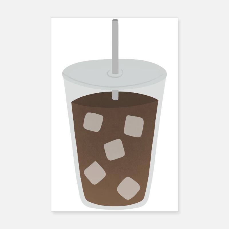 Eiskaffeewürfel Muster Poster 20x30 cm