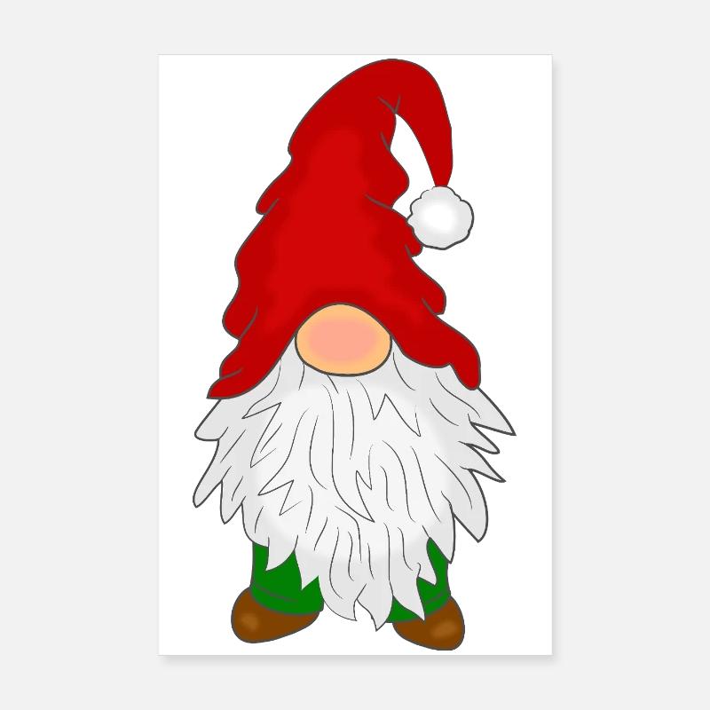Gnome à barbe Poster 20 x 30 cm