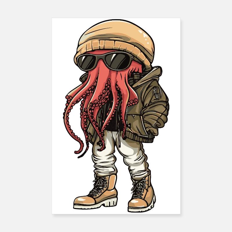 Jellyfish Cool Winter Poster 8" x 12" (20x30 cm)