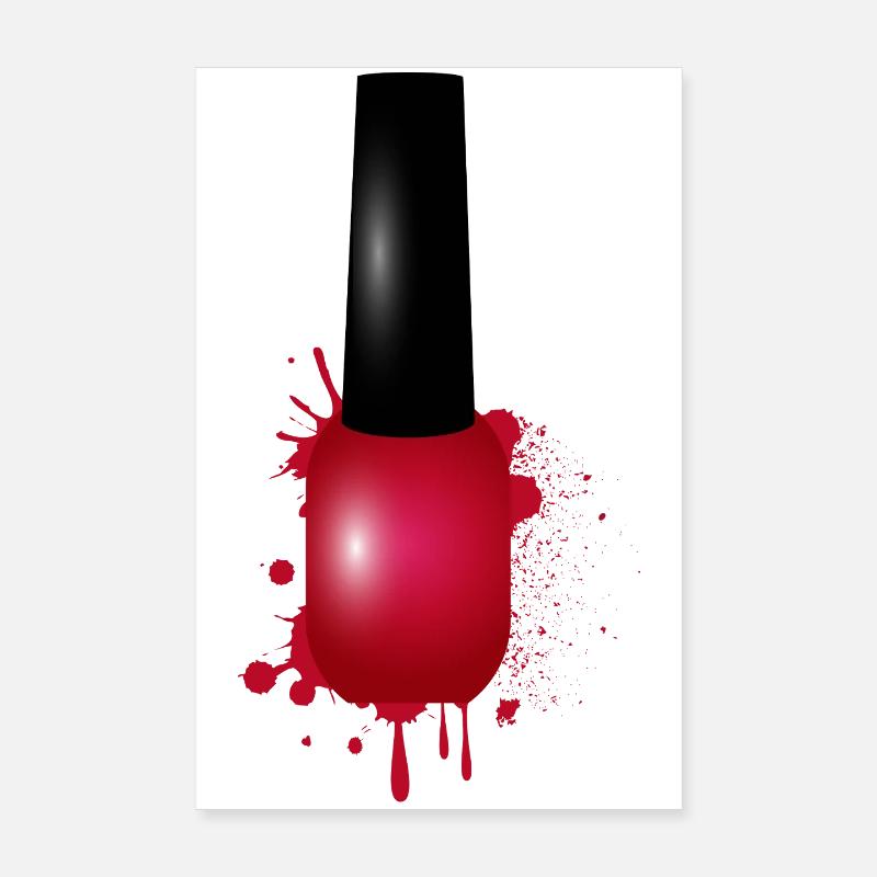 Vernis à ongles rouge dans l’illustration de style graffiti Poster 20 x 30 cm