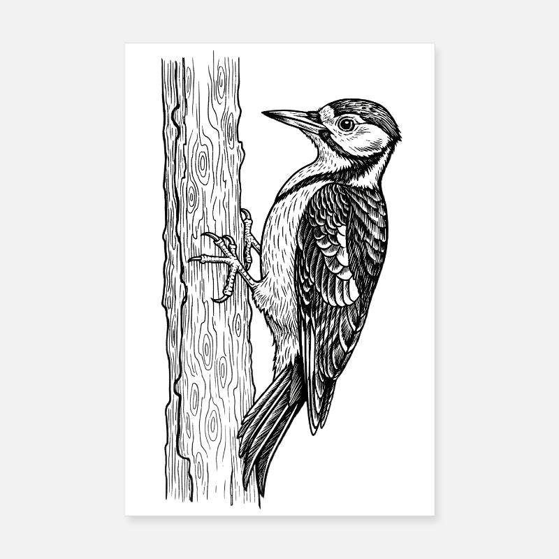 Specht Vogel Poster 20x30 cm