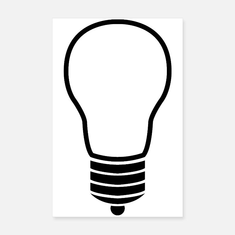 Light bulb Poster 8" x 12" (20x30 cm)