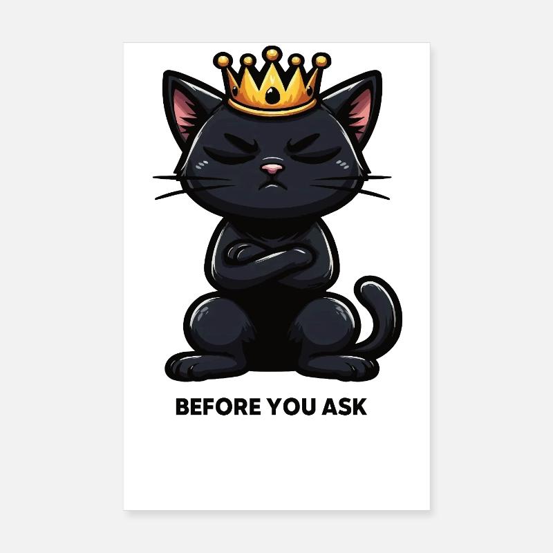 Avant de demander à Chat Chat Chat Amoureux de Chat Chaton Poster 20 x 30 cm