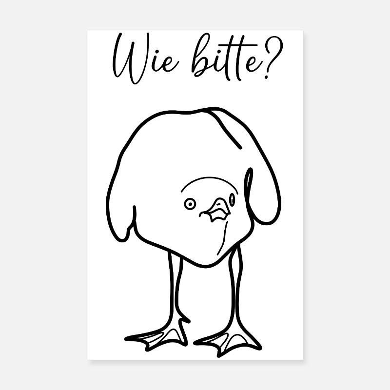Wie bitte? Poster 20x30 cm