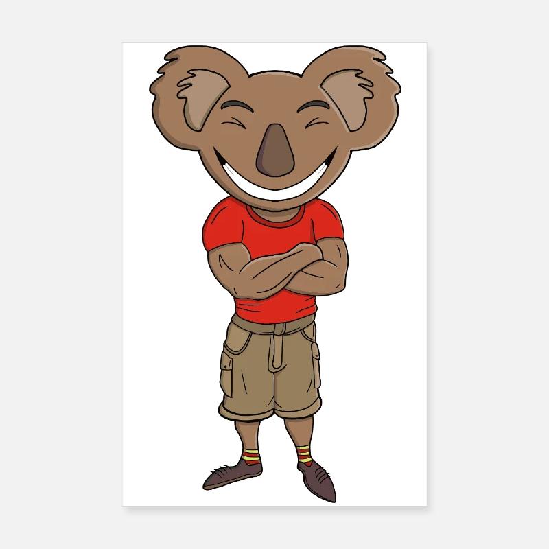 Fröhlicher Koala verschränkte Arme Poster 20x30 cm