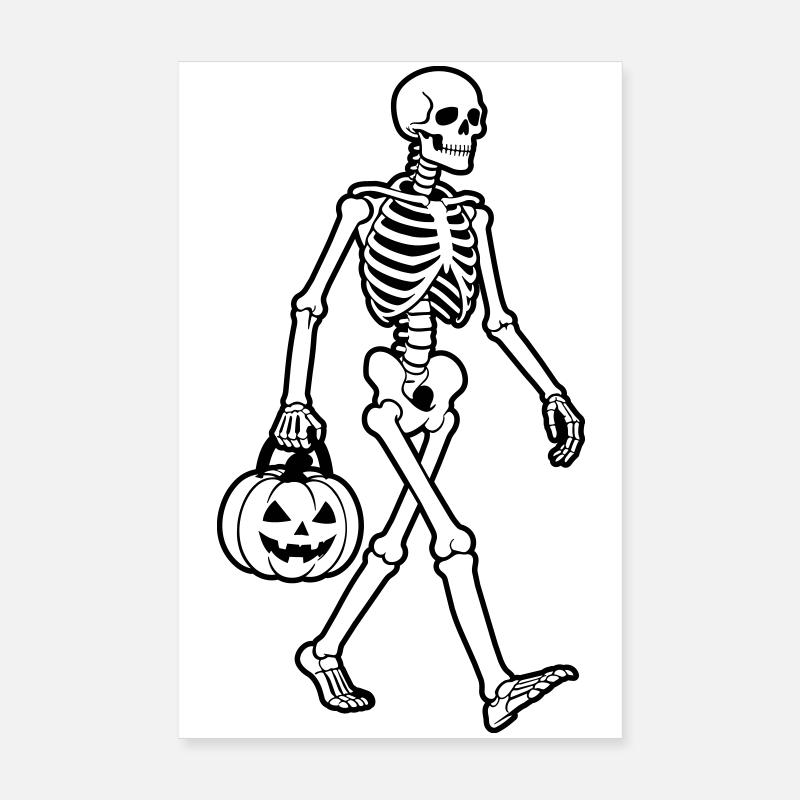 Squelette Halloween Poster 20 x 30 cm