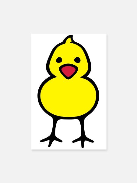 Küken - Poster 20x30 cm - Weiß - Vorne