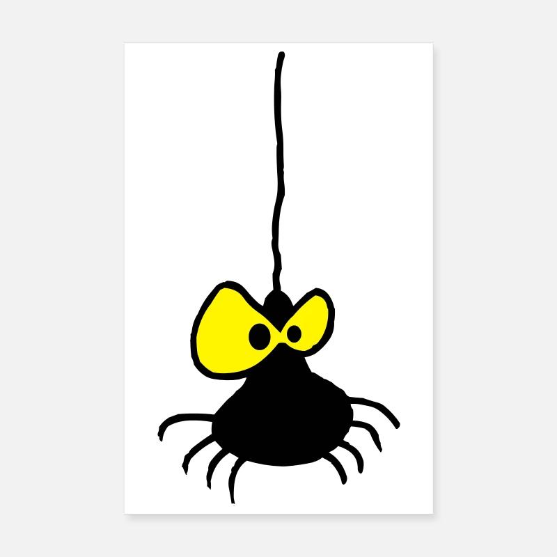 Grumpy Spider Two-Color Design Poster 8" x 12" (20x30 cm)