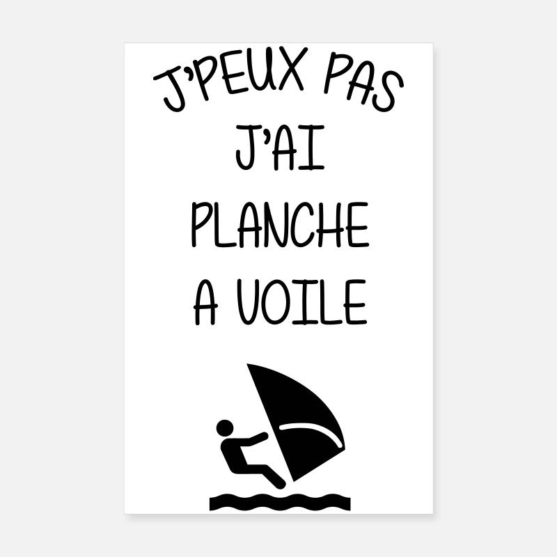 Planche à Voile / Véliplanchiste / Surf / Plage Poster 20 x 30 cm