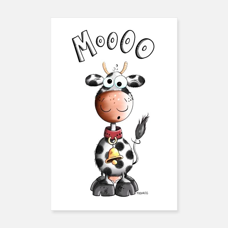 Mignon vache Poster 20 x 30 cm