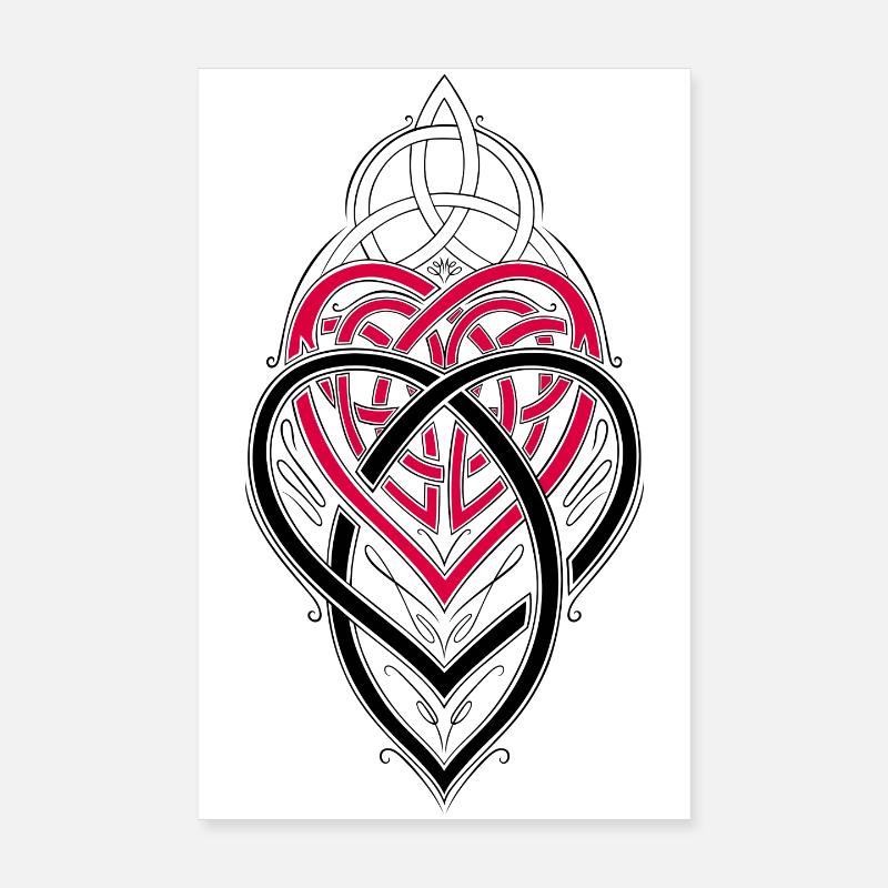 Mutterknoten Trinity Symbol Triqueta Triquetra Poster 20x30 cm