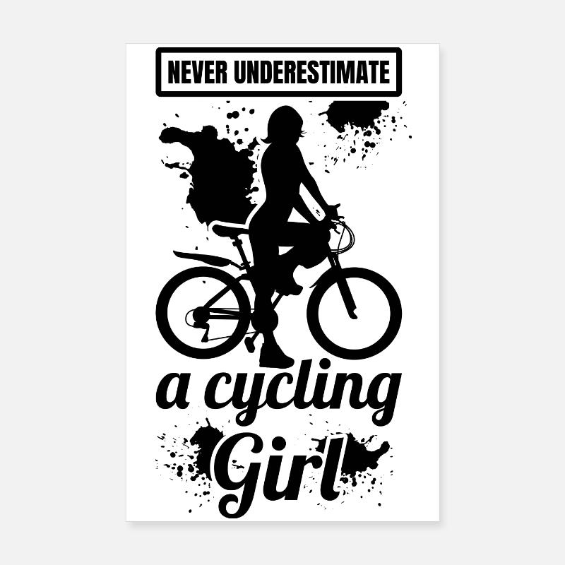 Radfahrer Mädchen Poster 20x30 cm