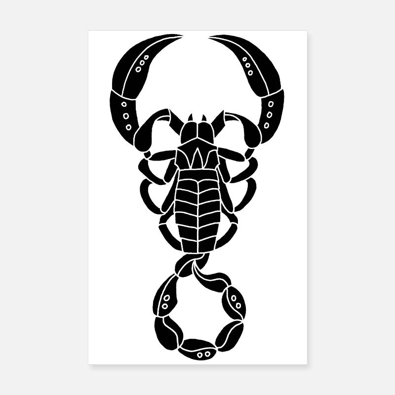 Schwarzer Skorpion Poster 20x30 cm