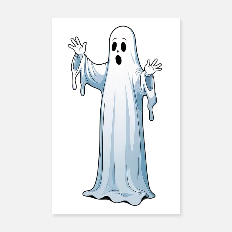 Halloween Ghost Poster 8" x 12" (20x30 cm)