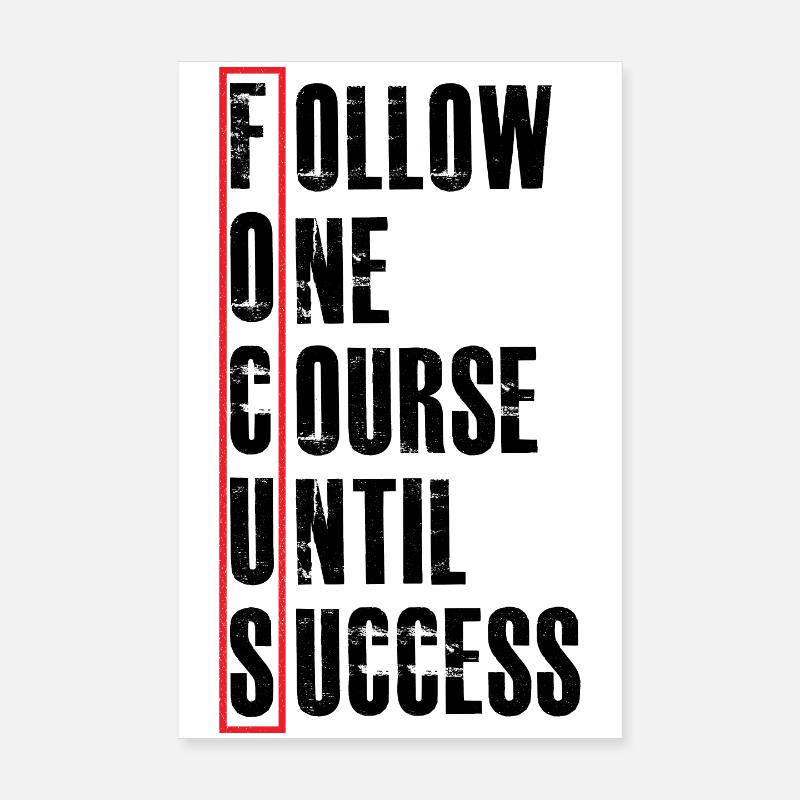 follow one course until Poster 20x30 cm