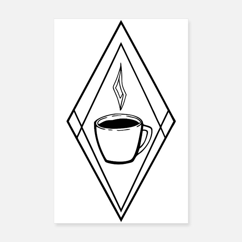 Coffee Mug with Minimalist Graphics Poster 8" x 12" (20x30 cm)