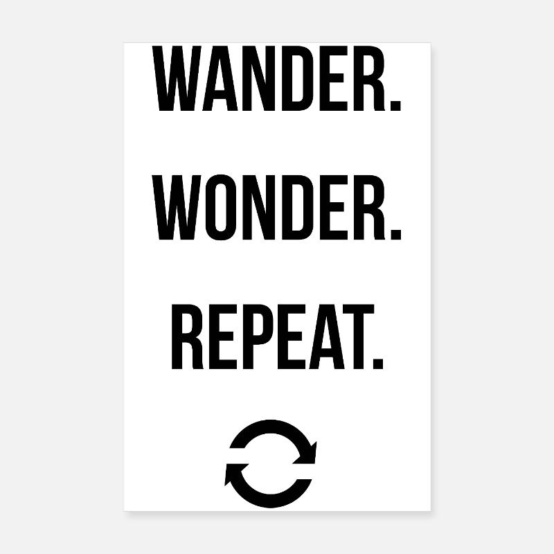 Itinérant. Se demander. Répéter. – Chemise d’aventure Poster 20 x 30 cm