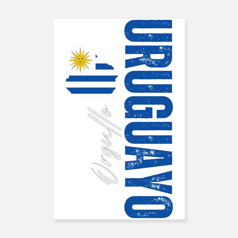 Uruguayan pride, vertical design Poster 8" x 12" (20x30 cm)