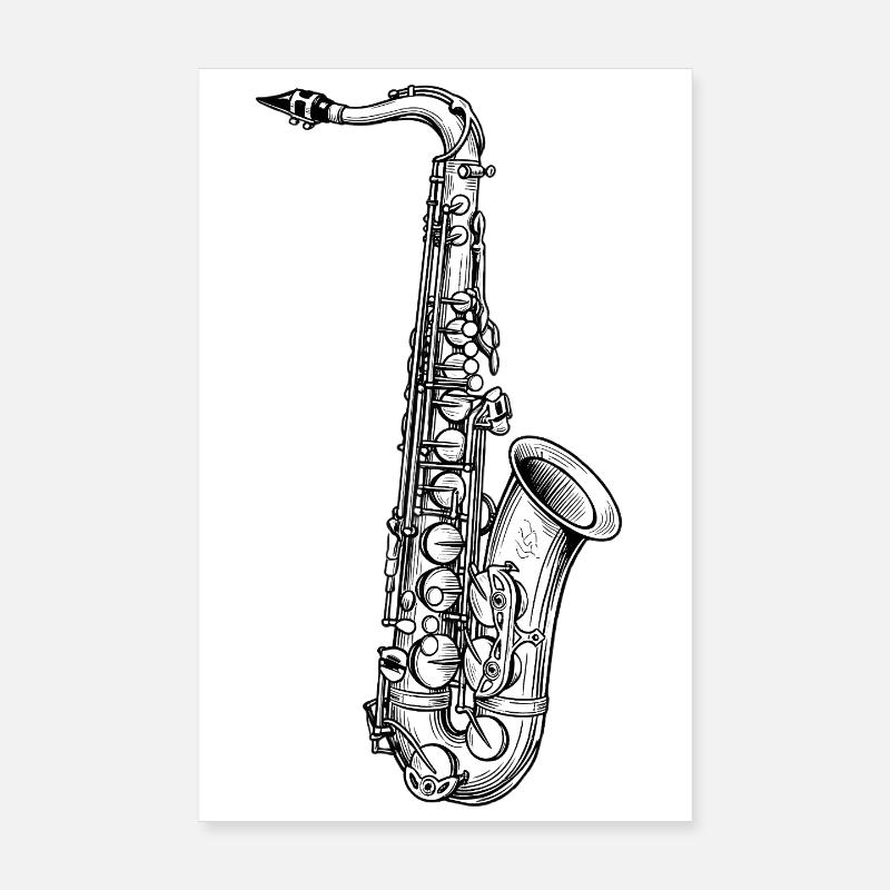 Saxophone Poster 20 x 30 cm
