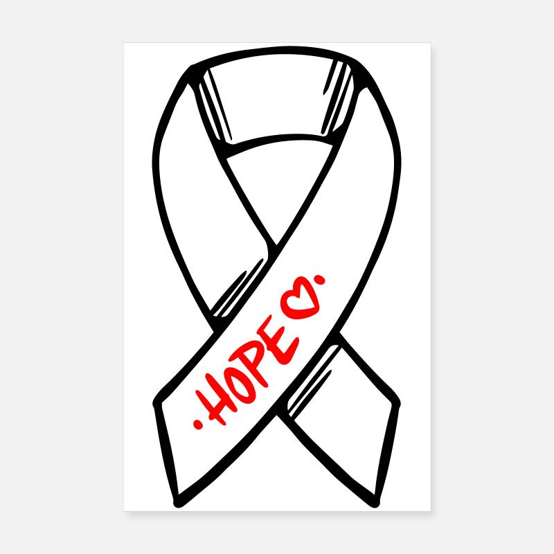 Loop Cancer Hope Poster 8" x 12" (20x30 cm)