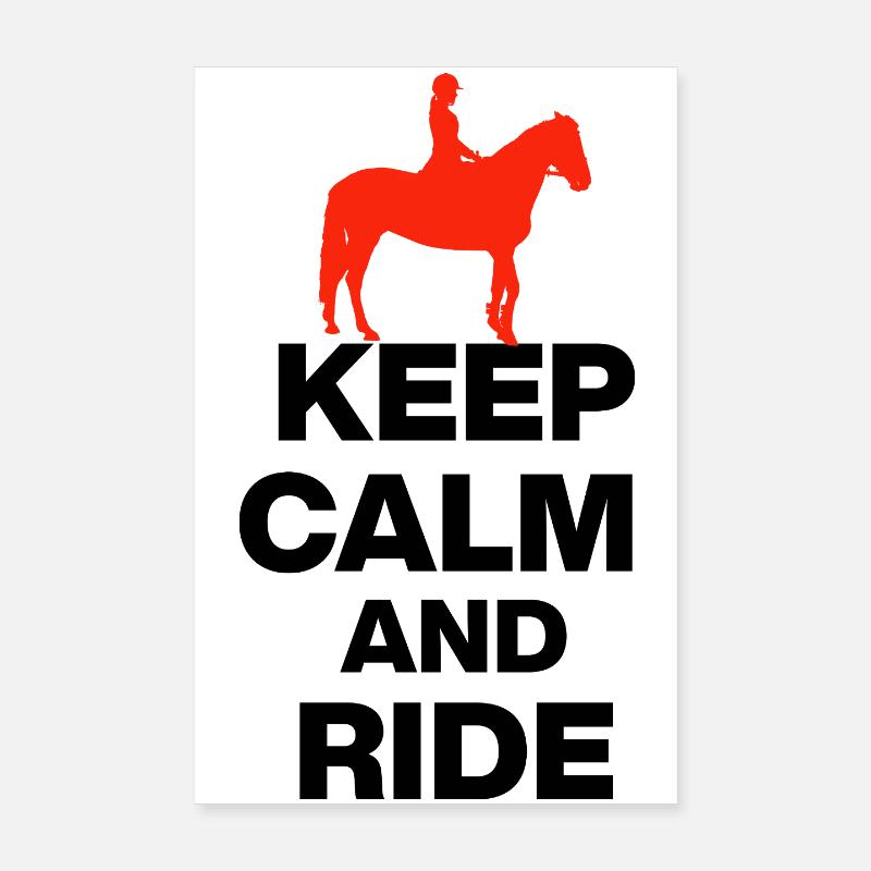 KEEP CALM AND RIDE, GALLOP WILD! REITEN PFERDE 🏇 Poster 20x30 cm