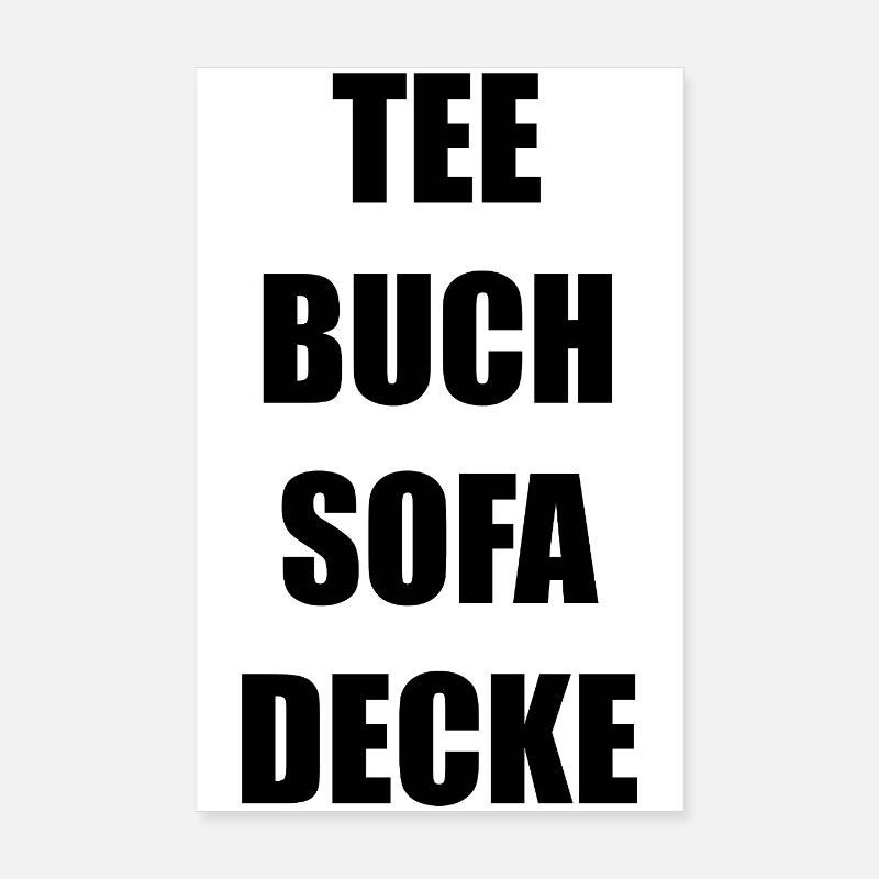 Tee Buch Sofa Decke Poster 20x30 cm