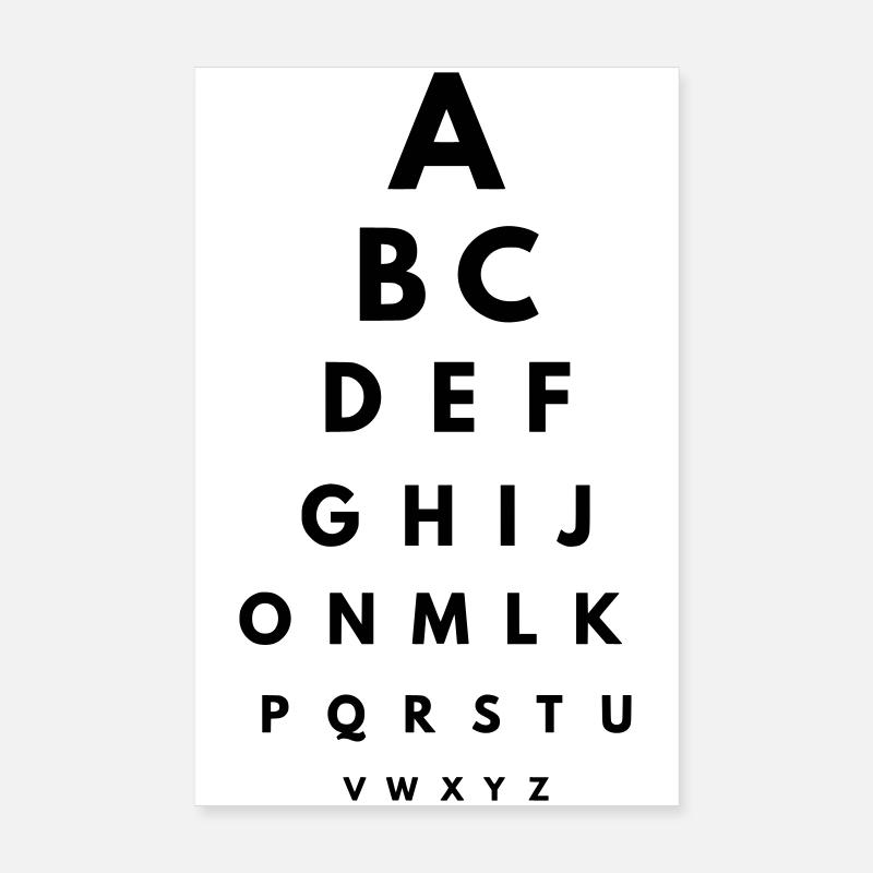 Sehtest Poster 20x30 cm