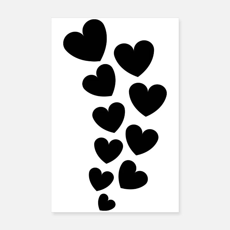 Floating Hearts Poster 8" x 12" (20x30 cm)