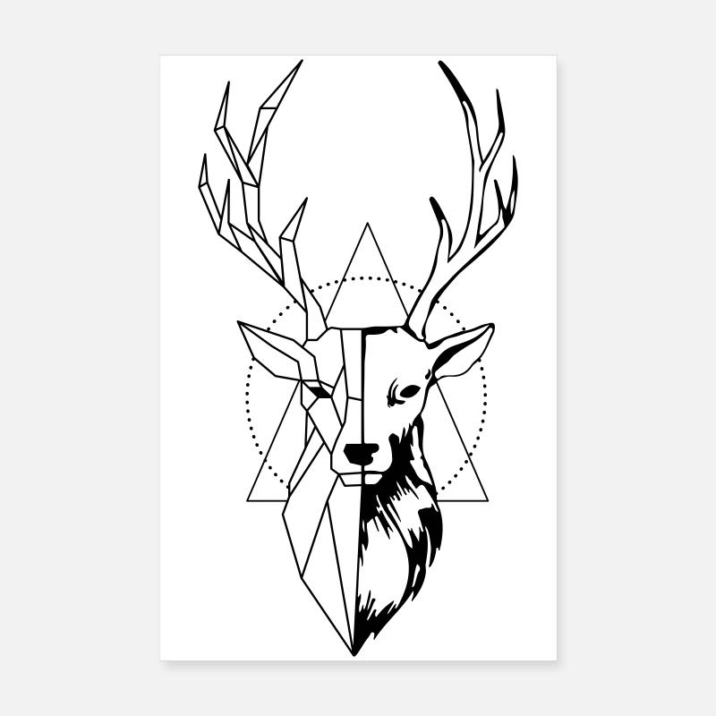 Hirsch Poster 20x30 cm
