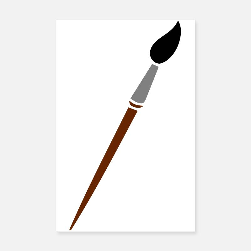 paint brush - Poster 8" x 12" (20x30 cm) - white