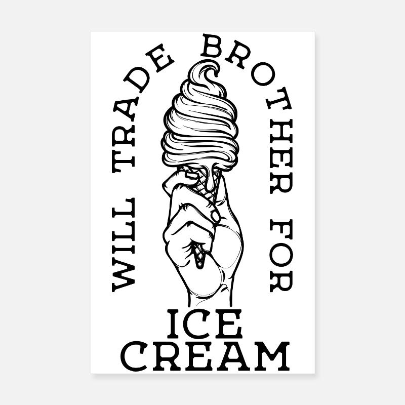 Süßigkeiten Humorvoll Statement Lecker Eis Poster 20x30 cm
