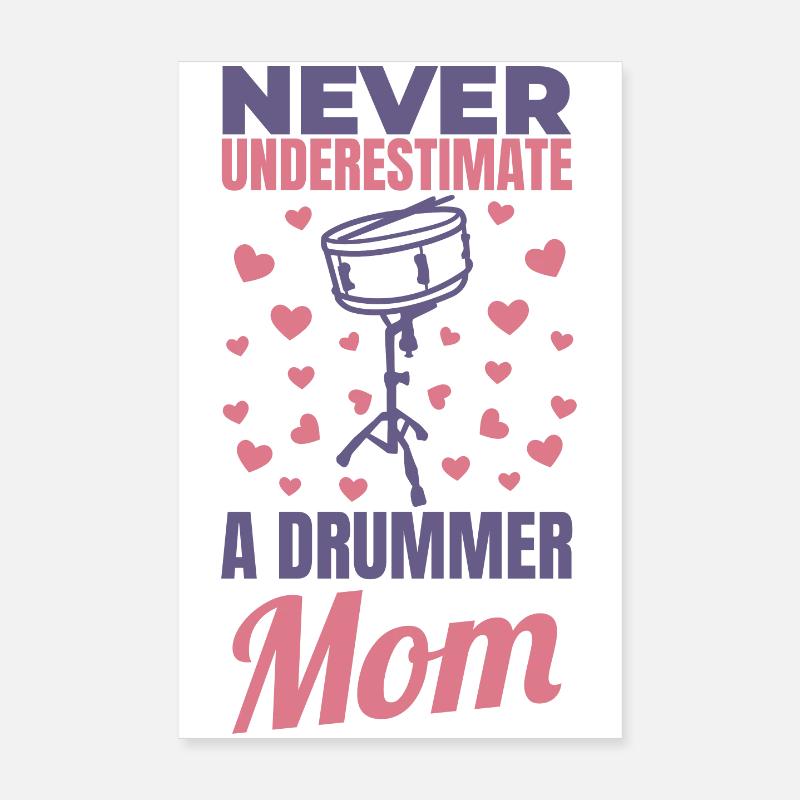 Drummer Mom Poster 8" x 12" (20x30 cm)