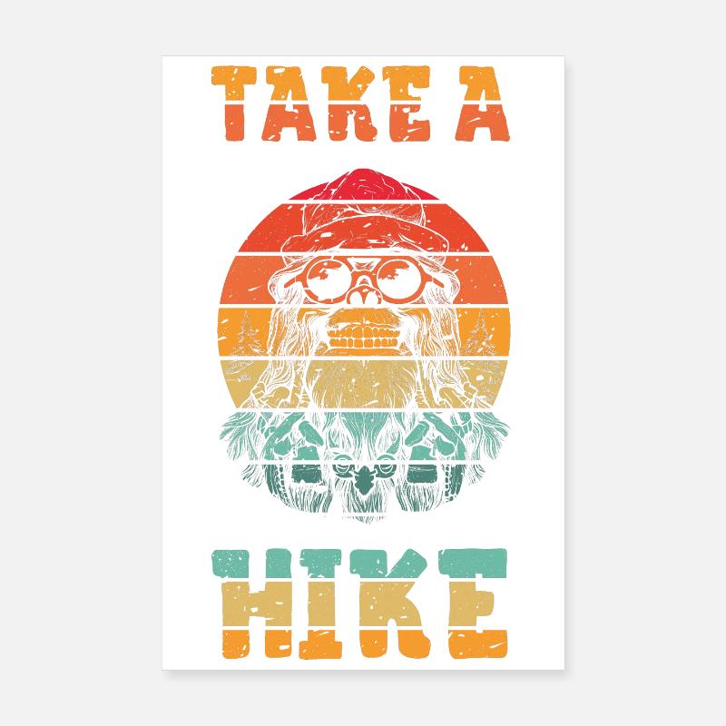 Take a hike - Poster 20x30 cm - Weiß