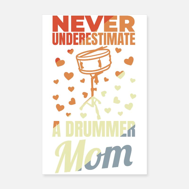Drummer Mother Poster 8" x 12" (20x30 cm)