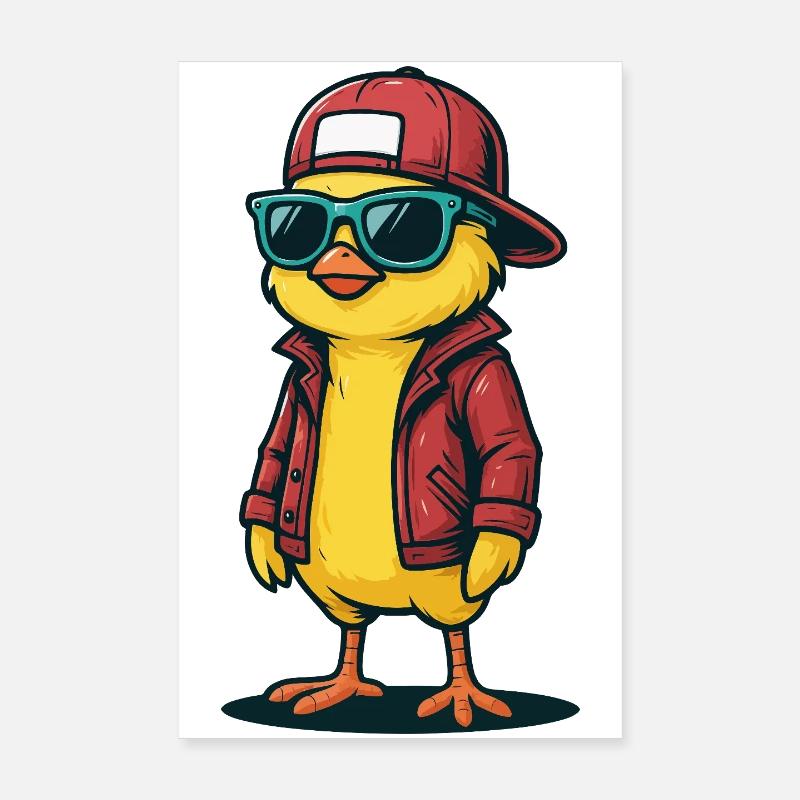 Poussin de style urbain Poster 20 x 30 cm