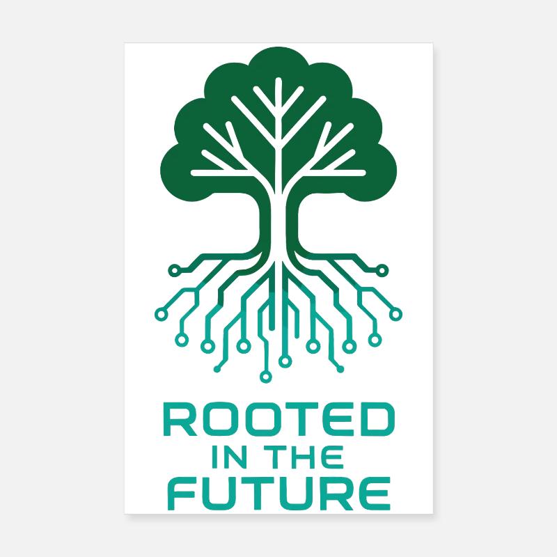 Digital tree for a sustainable future Poster 8" x 12" (20x30 cm)