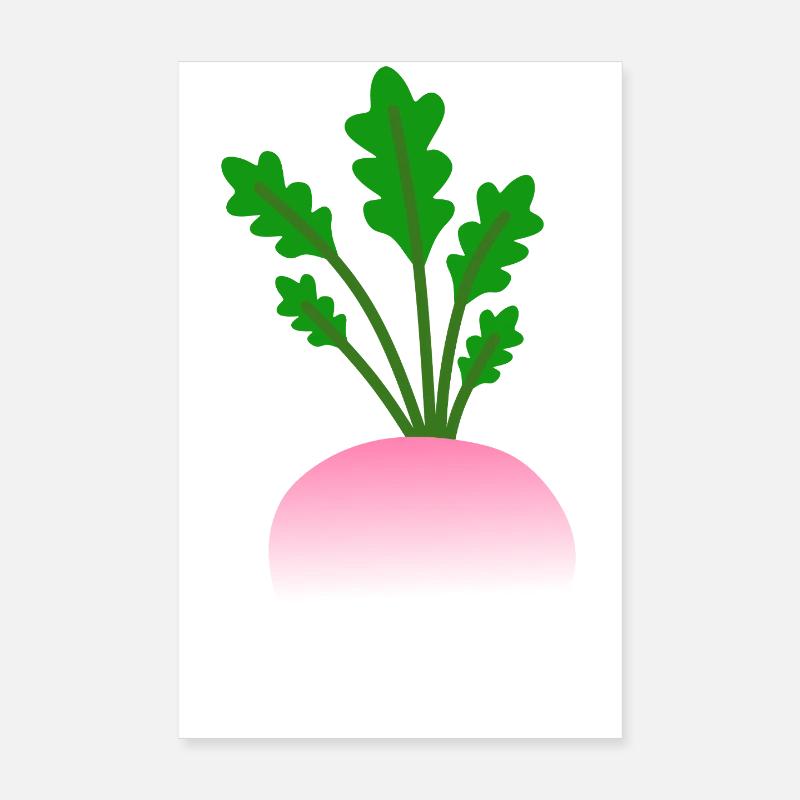 Minimalistic Turnip Botanical Illustration Poster 8" x 12" (20x30 cm)